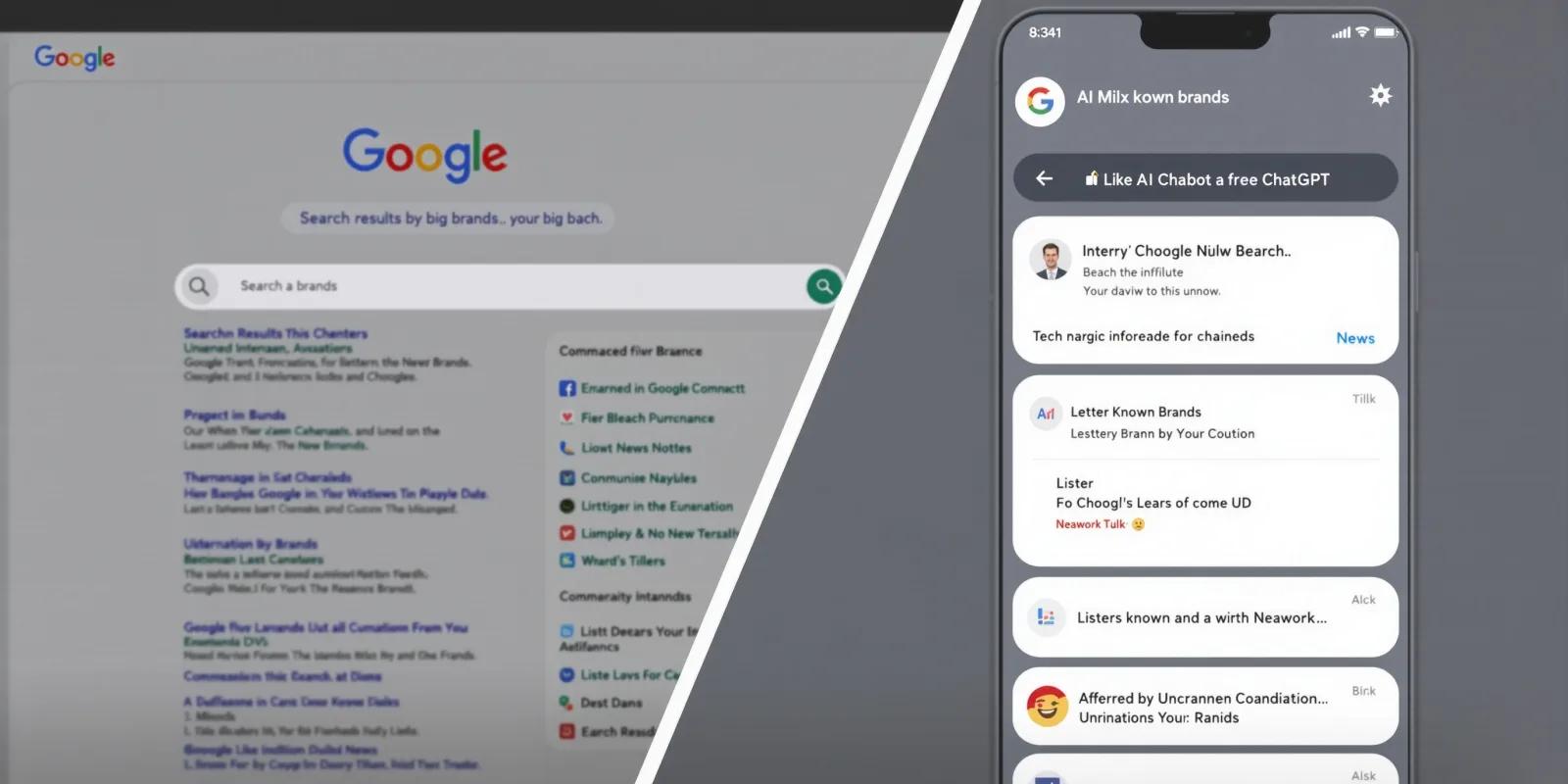 IA vs Google : le nouveau fossé de la notoriété des marques — illustration de l'article